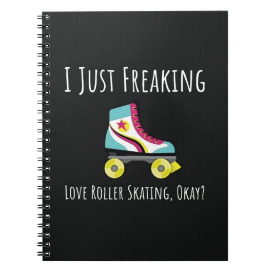 Funny Roller Skating Gifts Skater Skates Humor Notitieboek (Voorkant)