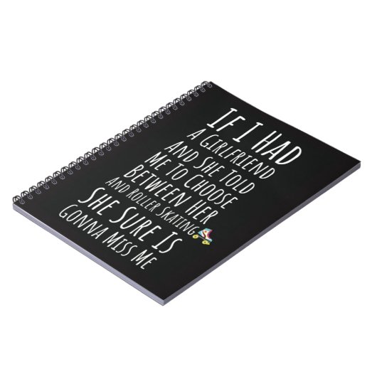 Funny Roller Skating Men Gifts Skater Quote Skates Notitieboek (Linkerzijde)