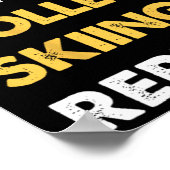 Funny Roller-skiing Apparel Eat Sleep Roller-skiin Poster (Hoek)