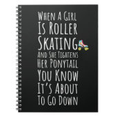 Funny Rollerskating Gifts Skater Girl Roller Derby Notitieboek (Voorkant)