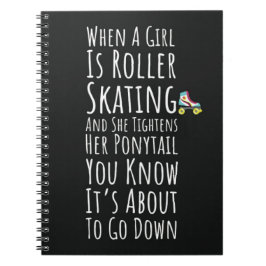 Funny Rollerskating Gifts Skater Girl Roller Derby Notitieboek