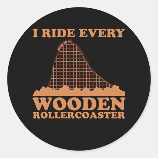 Funny Rollervrijer Amusement Park Gift Ronde Sticker (Voorkant)
