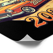 Funny Rollin Into 2026 Retro Car Sunset Vibes Artw Poster (Hoek)