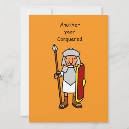 Funny Roman Soldier  Birthday Party Invitation  Kaart