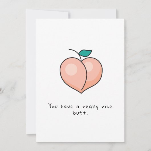 Funny Romantic Butt Kaart - Valentijnsdag Kaart (Voorkant)