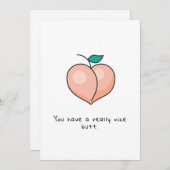 Funny Romantic Butt Kaart - Valentijnsdag Kaart (Voorkant / Achterkant)