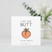 Funny Romantic Butt Kaart - Valentijnsdag Kaart (Staand voorkant)