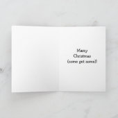 Funny Romantic Christmas Humor Greeting Card Feestdagen Kaart (Binnen)