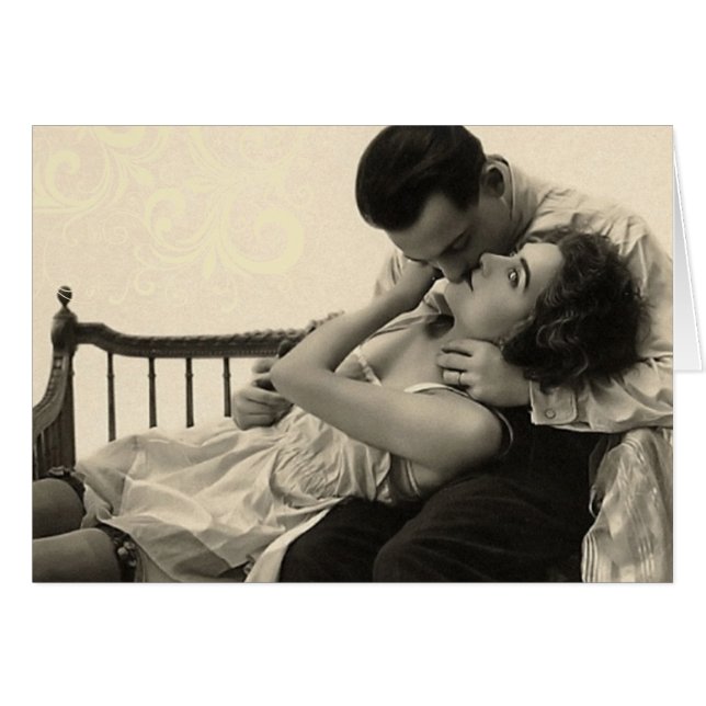 Funny Romantic Couple Card (Voorkant Horizontaal)