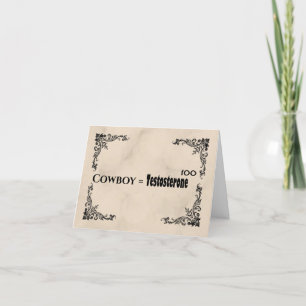 Funny Romantic Cowboy Valentijnsdag Kaart