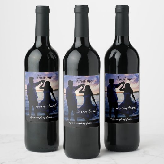 Funny Romantic Dance Wine Label Wijn Etiket (Flessen)