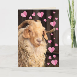 Funny Romantic Goat Valentijnsdag Feestdagen Kaart