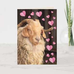 Funny Romantic Goat Valentijnsdag Feestdagen Kaart