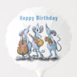 Funny Romantic Mouse Band - Happy Birthday Ballon<br><div class="desc">Grappig Romantic Mouse Band - Cartoon Animal Drawing Mouses Love Music - Kies / voeg uw unieke tekst/kleur toe - maak uw speciale cadeau - vergroot en verplaats of verwijder en voeg elementen/tekst toe met aanpassingsgereedschap! - Tekening en ontwerp door MIGNED. Je kunt ook mijn design overdragen naar meer dan...</div>