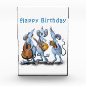 Funny Romantic Mouse Band - Happy Birthday Fotoblokken (Voorkant)