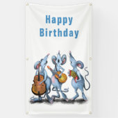 Funny Romantic Mouse Band - Happy Birthday Spandoek (Verticaal)