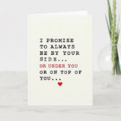 Funny Romantic Promise Card Kaart (Voorkant)