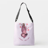 Funny Romantic Sloth Crossbody Bag Smile Crossbody Tas (Achterkant)