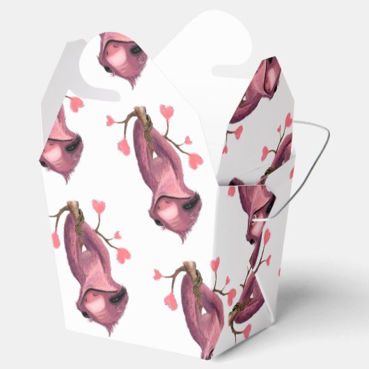 Funny Romantic Sloth Favor Box Smile Bedankdoosjes (Geopend)
