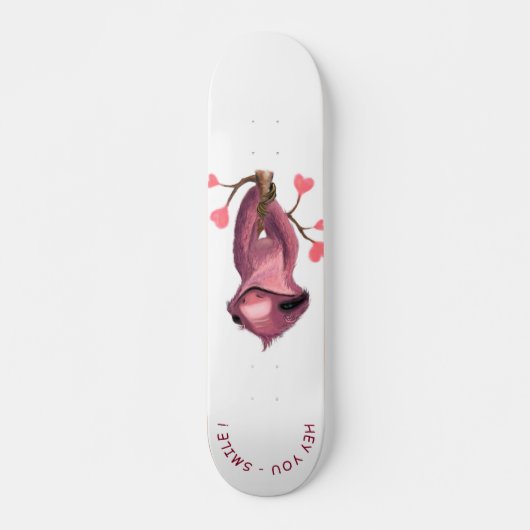 Funny Romantic Sloth Skateboard - Smile (Voorkant)