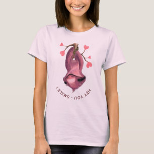 Funny Romantic Sloth - Smile - Add Jouw tekst/Name T-shirt