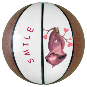 Funny Romantic Sloth Smile Basketball Basketbal