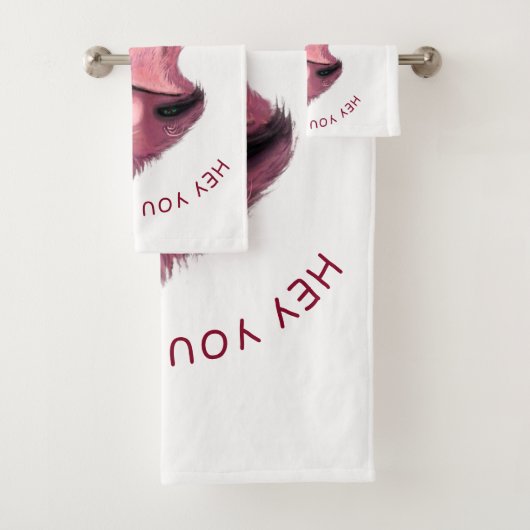 Funny Romantic Sloth Smile Bath Towel Set Bad Handdoek (Insitu)