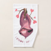 Funny Romantic Sloth Smile Bath Towel Set Bad Handdoek (Handdoek)