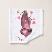 Funny Romantic Sloth Smile Bath Towel Set Bad Handdoek (Wasdoekje)