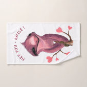 Funny Romantic Sloth Smile Bath Towel Set Bad Handdoek (Handdoek)