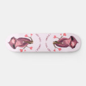 Funny Romantic Sloth Smile Cartoon Animal Drawing Persoonlijk Skateboard (Horizontaal)