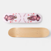 Funny Romantic Sloth Smile Cartoon Animal Drawing Persoonlijk Skateboard (Horizontaal)