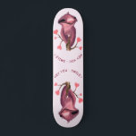 Funny Romantic Sloth Smile Cartoon Animal Drawing  Persoonlijk Skateboard<br><div class="desc">Grappig Romantic Sloth Smile Cartoon Animal Drawing Playful Love Hearts - Kies / voeg uw unieke tekst / lettertype / kleur toe - maak uw speciale cadeautje - vergroot en verplaats of verwijder elementen / afbeelding met aanpassingsgereedschap! - Tekening en ontwerp door MIGNED. Je kunt ook mijn design overdragen naar...</div>