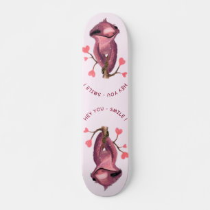 Funny Romantic Sloth Smile Cartoon Animal Drawing  Persoonlijk Skateboard