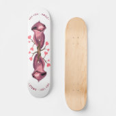 Funny Romantic Sloth Smile Cartoon Drawing - Fun Persoonlijk Skateboard (Voorkant)
