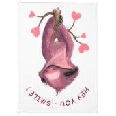 Funny Romantic Sloth Smile Clipboard Klembord (Achterkant)