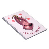 Funny Romantic Sloth Smile Notitieboek (Rechterzijde)