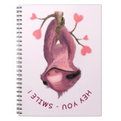 Funny Romantic Sloth Smile Notitieboek (Voorkant)