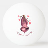 Funny Romantic Sloth Smile Ping Pong Ball (Achterkant)