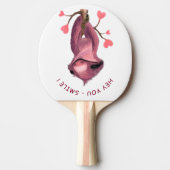 Funny Romantic Sloth Smile Ping Pong Paddle Tafeltennisbatje (Voorkant)