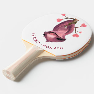 Funny Romantic Sloth Smile Ping Pong Paddle Tafeltennisbatje