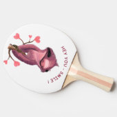 Funny Romantic Sloth Smile Ping Pong Paddle Tafeltennisbatje (Zijkant)