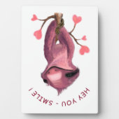 Funny Romantic Sloth Smile Plaque Fotoplaat (voorkant)
