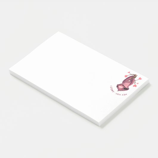 Funny Romantic Sloth Smile Post-it® Notes (Schuin)
