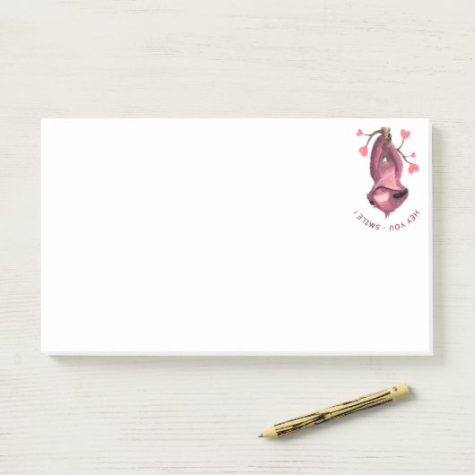 Funny Romantic Sloth Smile Post-it® Notes (Op bureau)