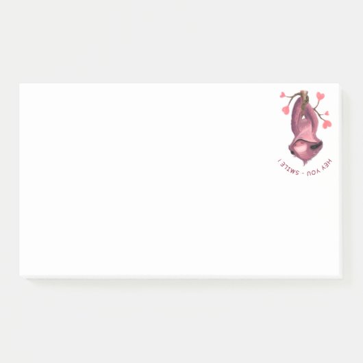 Funny Romantic Sloth Smile Post-it® Notes (Voorkant)