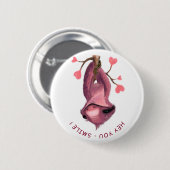 Funny Romantic Smile Button (Voorkant /achterkant)