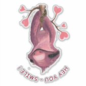 Funny Romantic Smile Sticker (Voorkant)