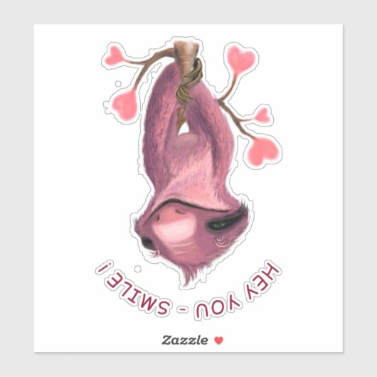 Funny Romantic Smile Sticker (Vel)