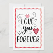 Funny Romantic Valentine Card for Husband Sketch Feestdagenkaart (Voorkant)